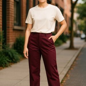Zac & Rachel Deep Red Women's Trousers